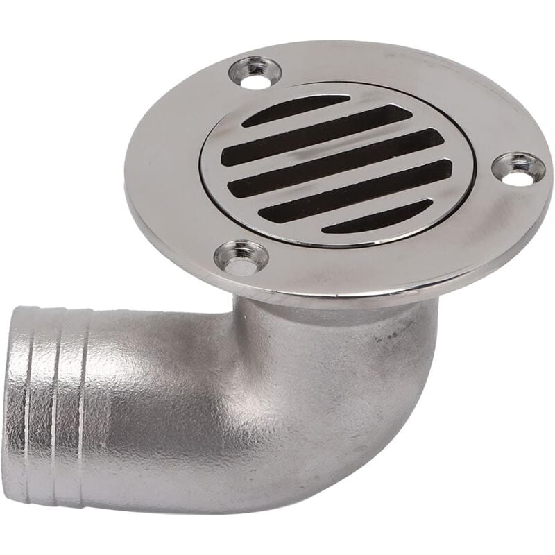 Coocheer - Drain de plancher de pont de bateau, dalots de drainage de pont en acier inoxydable marin 316 à 90 degrés de 1-1/2 pouce (38 mm), dalots