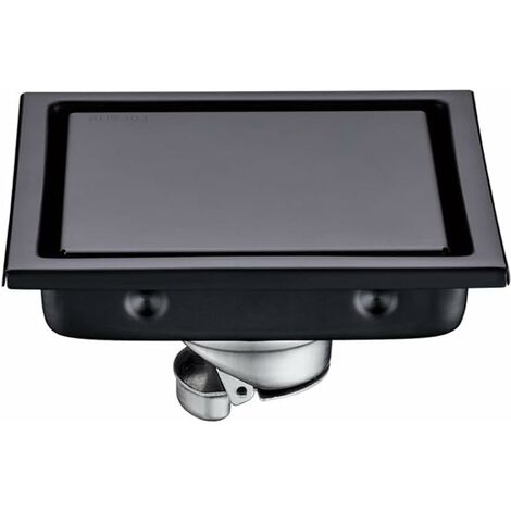 Drain de Plancher Douche Carré Acier Inoxydable Invisible Caniveau de Douche Anti Odeur avec Insertion 11x11cm