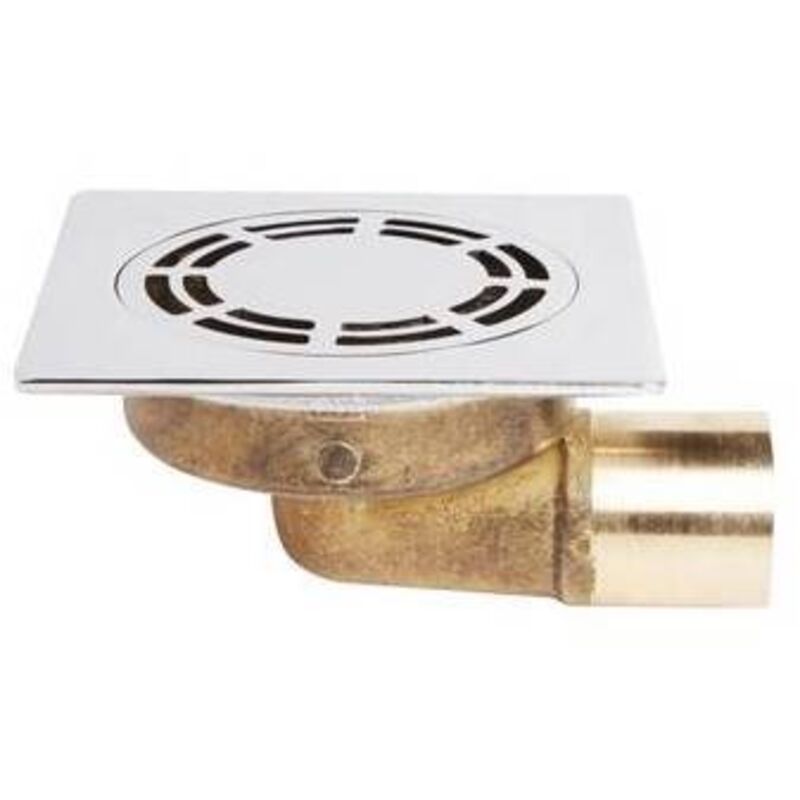 Drain de sol carré en laiton avec grille classique