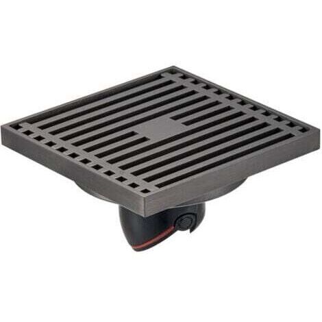 Drain de sol carré pour salle de bain et douche, 10x10 cm, piège à déchets, grille, filtre à déchets, drain de sol magnétique droit à usage unique
