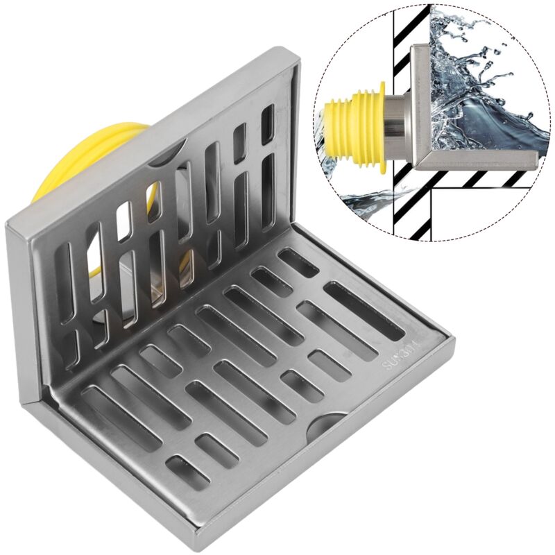 Ugreat - Drain de sol d'angle, Surfaces en forme de l, antirouille, résistant à la Corrosion, processus de conception, Drain de sol latéral pour