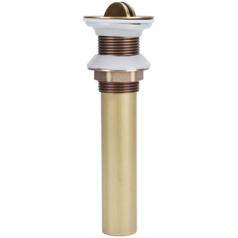 Drain d'évier, Drain de volet de salle de bain avec couvercle de protection amovible Bouchon de vidange d'évier sans trop-plein Bouchon de vidange en laiton britannique Tuyau(non hole)