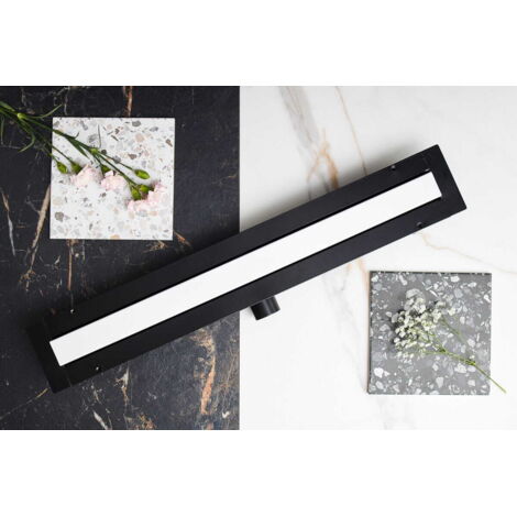 Drain linéaire blanc - Super bas - LINE PRO - Blanc brillant 70 cm
