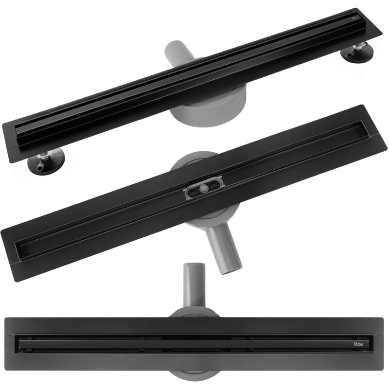 Drain linéaire REA neox slim pro black 80