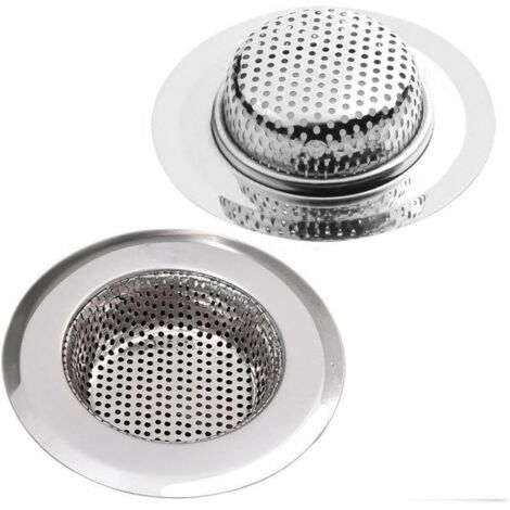 Drain strainer set of 2, Ø 11.5 cm Stainless steel kitchen sink shower bathtub drain sink filter strainer, 2 pieces / sets drain strainer