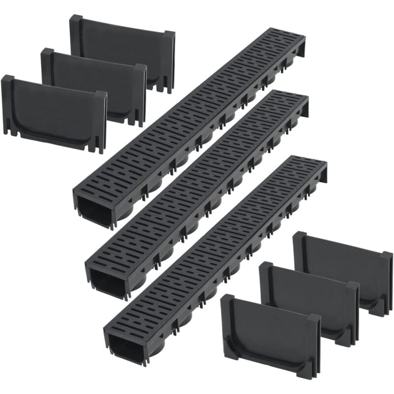 Drainage Channels Plastic 3 m Vidaxl