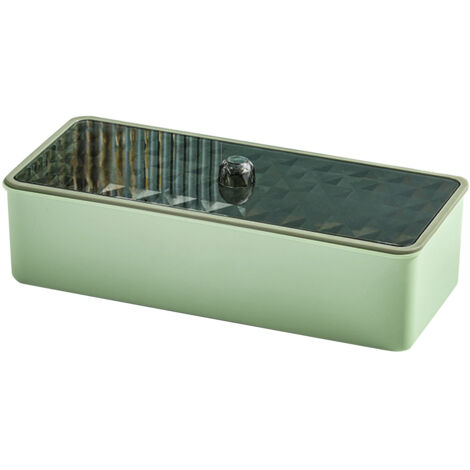 Draining Chopstick Container Dustproof Multilayers Utensil Storage Box for Kitchen Green