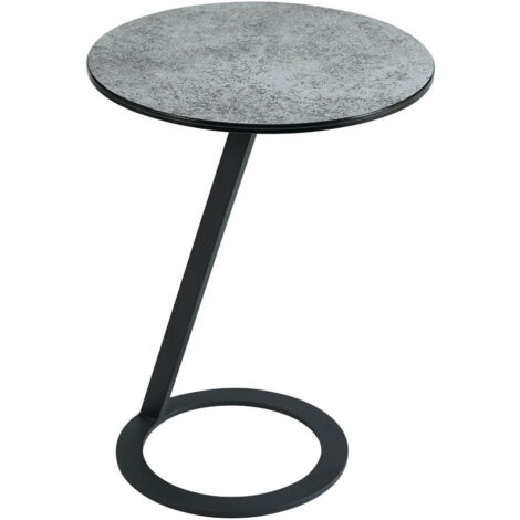 DRAKE - Table d'Appoint Design Plateau Aspect Céramique