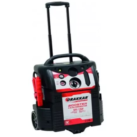 Drakkar Equipement – Booster 12/24V ultra-condensateurs sur roues – Démarrage rapide 4400A – Recharge en 30s – Pour véhicules légers et utilitaires