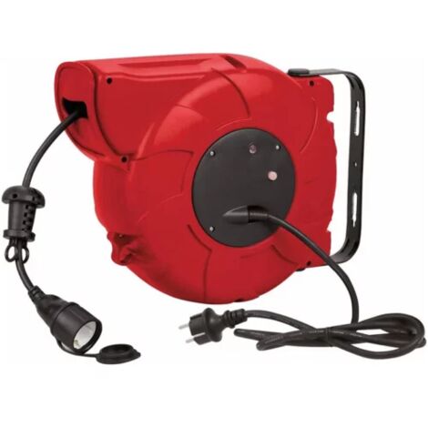 Drakkar Equipement – Enrouleur électrique automatique 15 mètres – 2 prises – Disjoncteur thermique – IP44 – Câble 100% cuivre H07RN-F 3G2,5mm²