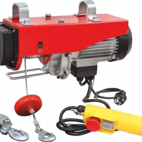Drakkar Equipement – Palan électrique à câble 230V 990kg – Puissance 1600W – Câble 18 mètres – Boîtier de commande à distance – Protection IP54