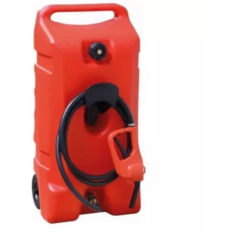 Drakkar Equipement – Ravitailleur de carburant mobile 53 litres – Polyéthylène – Pistolet avec pompe – Flexible de 3m pour essence et gasoil
