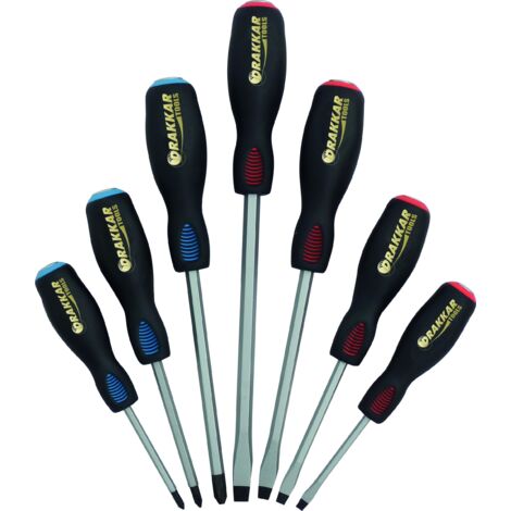 DRAKKAR-TOOLS - Tournevis avec lame traversante plat et Phillips® - boîte carton de 7 pcs - 13338