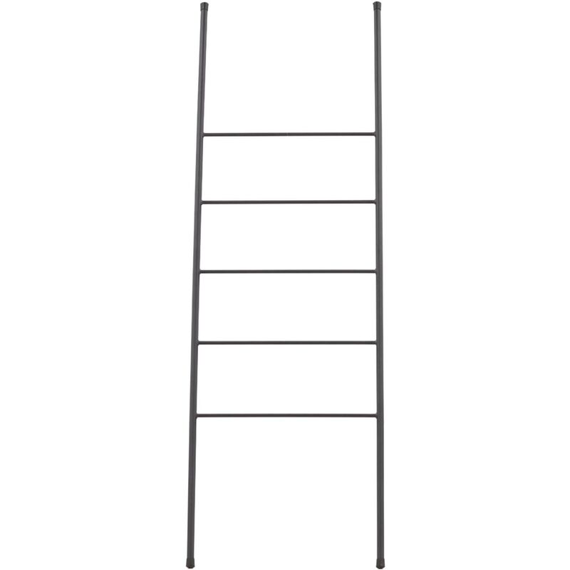 DrammenE penderie murale porte-serviettes échelle en acier noir.