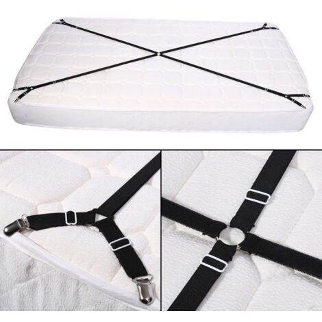 Drap Attaches boucle Sangle Triangle anti-glissant Clips Pinces pour fixation Draps croix noir