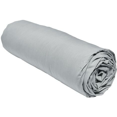 Drap avec bande élastique, calicot, lisse, 160 x 200 cm