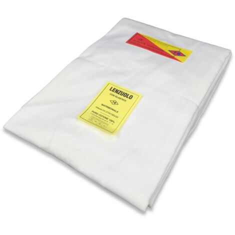 DRAP avec coins BLANC en COTON TORSADÉ Tessitura TB Telerie by POIRINO DOUBLE cm. 180X200X30