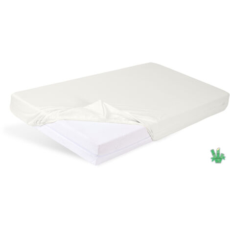 Drap BAMBOU avec élastique 110x190, 120x200x20, écru02, MATEX