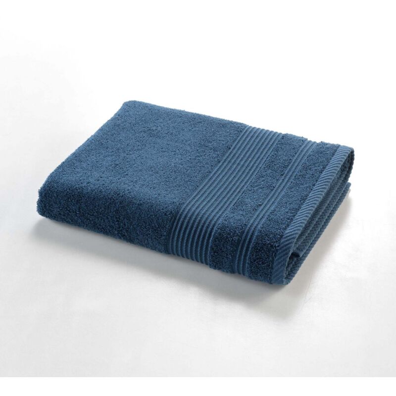 Drap de Douche Uni Tendresse – 70x130 cm – 500 g/m² - 70x130cm - Bleu marine