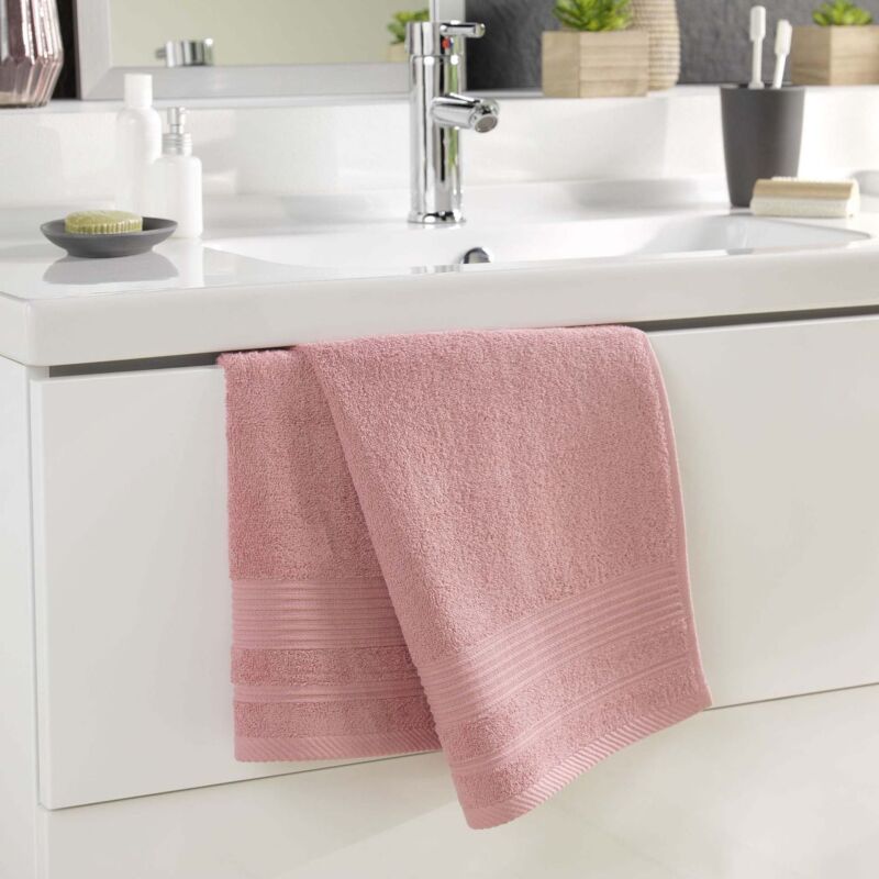 Serviette de toilette 50x90 cm - 500g/cm² - Rose clair