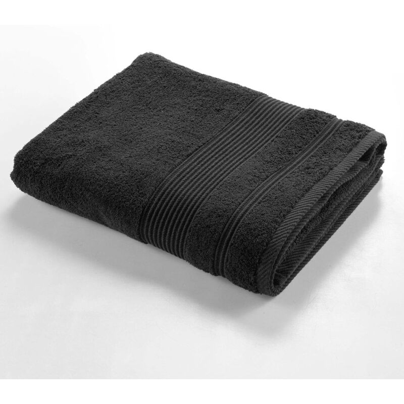 Drap de Bain 90x150 cm - 100% Coton - Noir.