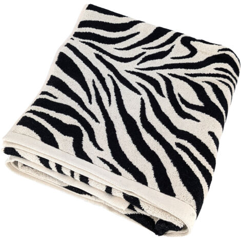 Drap de bain absorbant coton ZEBRA Zèbre 100x150 cm