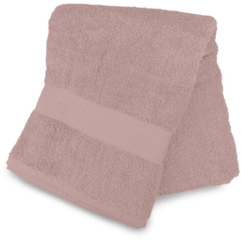 Drap de bain en coton 500 gr/m2 70X130 cm LAGUNE vieux rose, par Soleil d'ocre