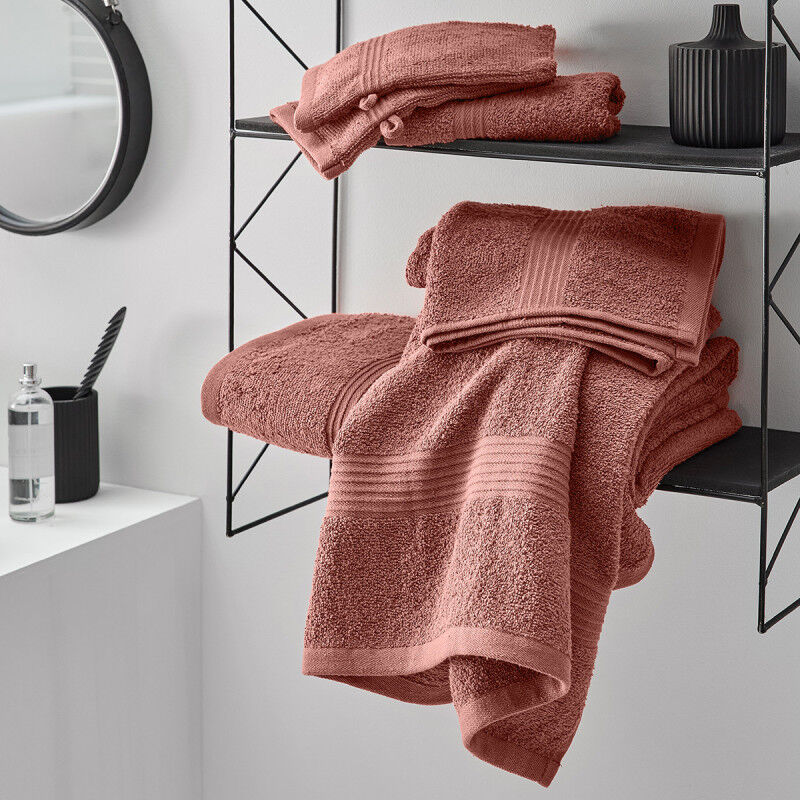 Drap de Bain en coton 'Essential' - Terracotta - 70 x 130 cm - Livraison gratuite