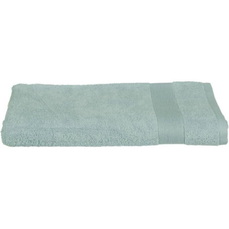 Drap de bain en Coton Vert givré tissu éponge 100 x 150 cm - Atmosphera