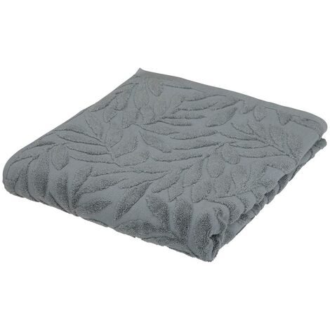 Drap de bain Sea View coton gris ardoise 100x150cm - Atmosphera créateur d'intérieur