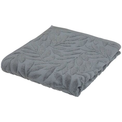 Drap de bain Sea View coton gris ardoise 100x150cm - Atmosphera créateur d'intérieur