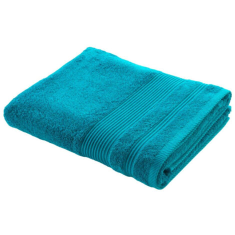 Drap de Bain "Tendresse" 90x150cm Bleu Paon