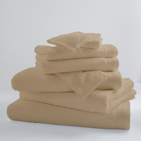 Drap De Bain Uni et Coloré Beige 100x150 cm