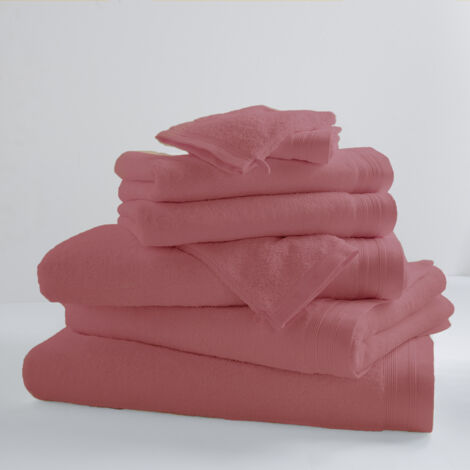 Drap De Bain Uni et Coloré Rose Clair 100x150 cm