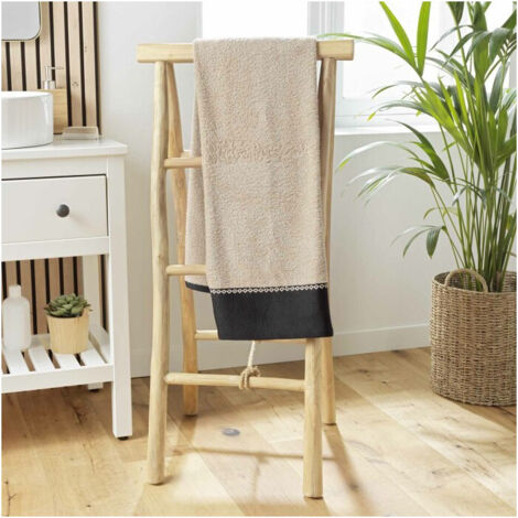 Drap de Douche 70 x 130 cm Majesty Sable - Eponge Jacquard - Livraison gratuite