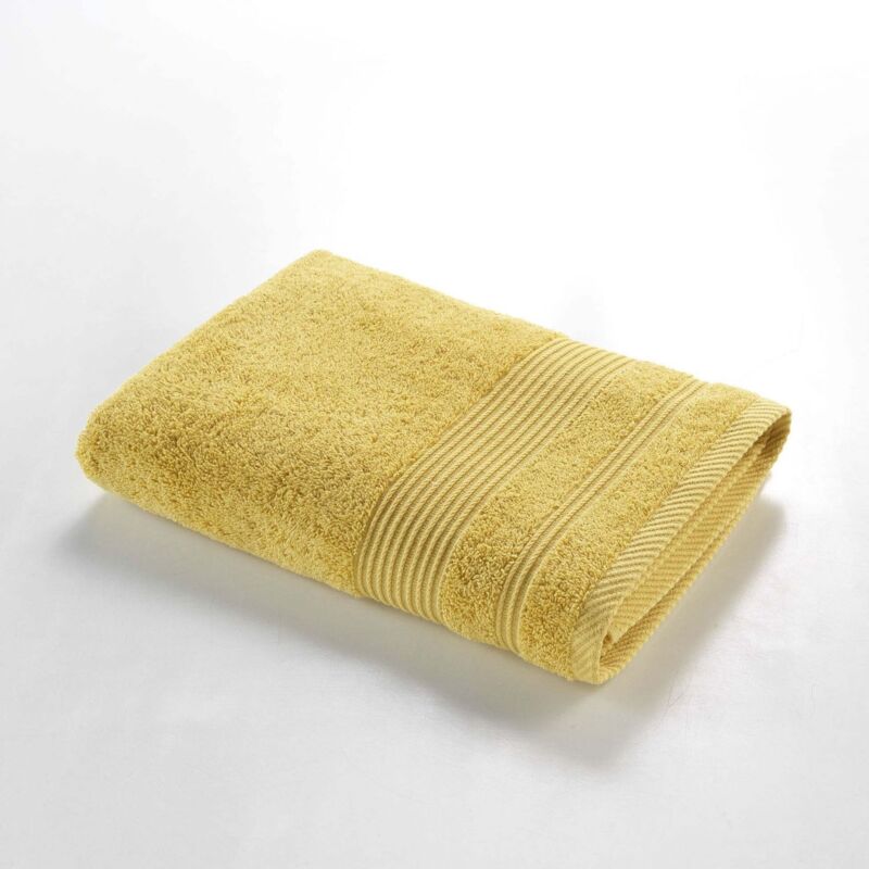 Douceur D'intérieur - Drap de douche en coton éponge - Jaune - 70 x 130 cm - Livraison gratuite