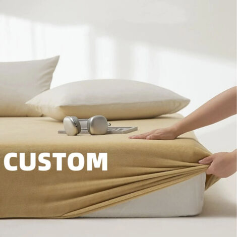 Drap de fond 100 % coton sur mesure – Avec coins élastiques pour lits surdimensionnés – Fabriqué en Italie Vert
