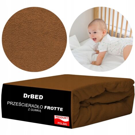 Drap de lit 120x60 avec tissu éponge élastique RESPIRANT PL épais