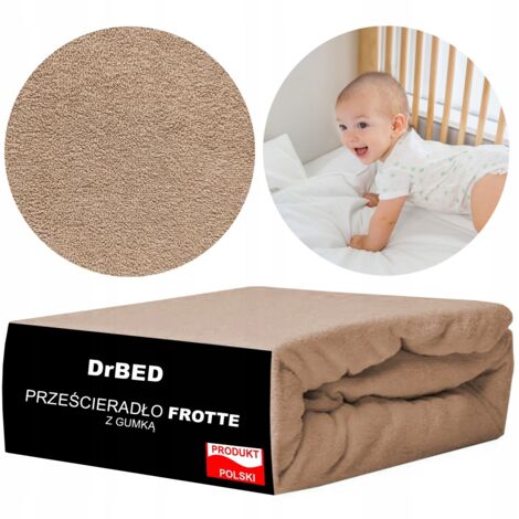 Drap de lit 120x60 avec tissu éponge élastique RESPIRANT PL épais
