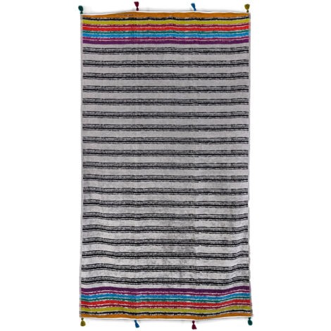 Drap de plage 100x180 cm en velours collection SICILE multicolore