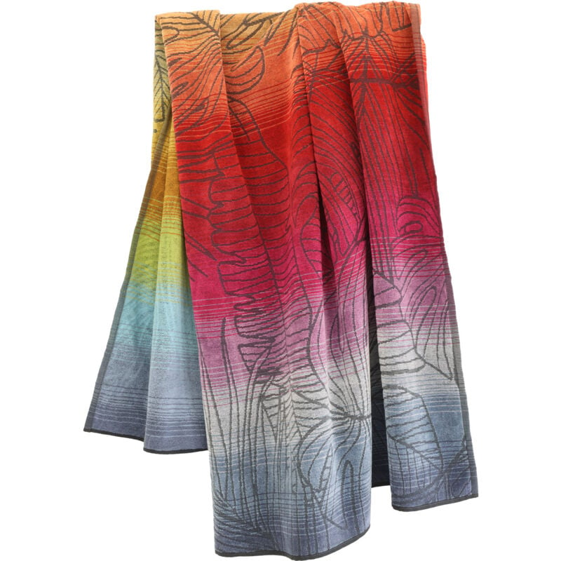 linnea - drap de plage 100x180 cm flora multicolore - multicolore