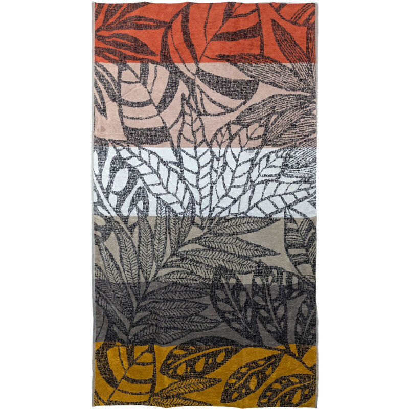 Drap de plage coton velours 100x180 cm collection tropica multicolore