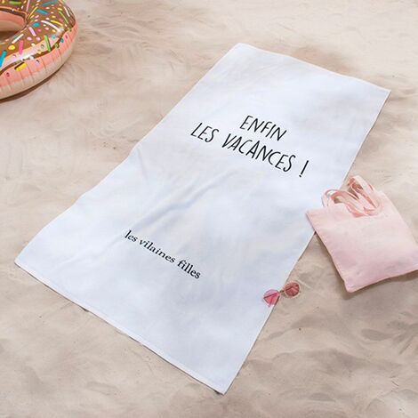 Drap de plage les vilaines filles - Enfin les Vacances