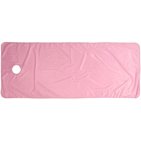Drap de table de massage avec trou rose pour salon de beauté et SPA, alèse chaude et épaisse en peluche courte pour femmes