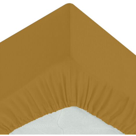 Drap Housse 1 Personne "Percale" 90x190cm Mordoré
