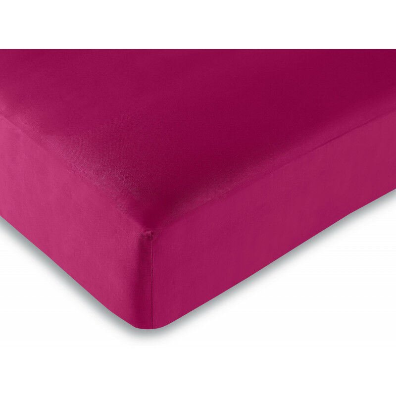 Univers D � Cor - Drap housse 100% Coton/57 fils/cm² - 180 x 200 cm - Fushia