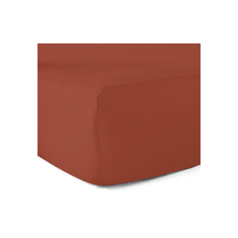 Drap-housse 100% coton 57 Fils Tomette - 80 x 200 cm - Bonnet 30 cm