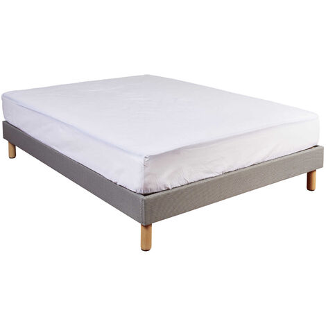 Drap Housse 100% coton Blanc - Bonnet 27 cm 200x200