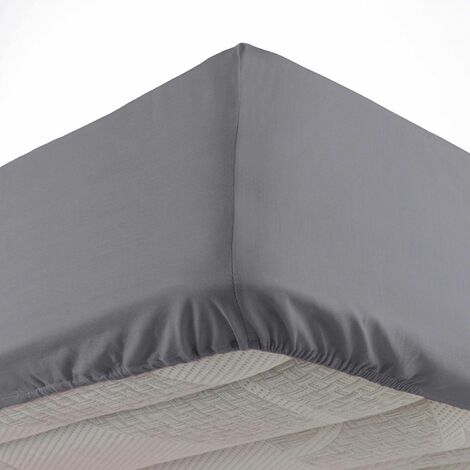 Drap Housse Relaxation Linnea ALTO 2x90x200 Cm - 100% Coton Chamois - Tête Et Pied Relevables (TPR) - Fabriqué En France