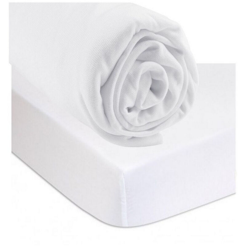 Drap housse 140x190 Blanc + Alèse Bambou Imperméable